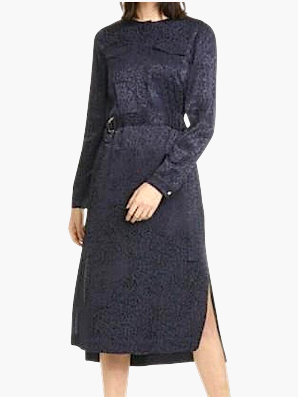 NEW Ted Baker Kinzley Navy Jaquard Animal Print Utility Midi Dress US Size 4